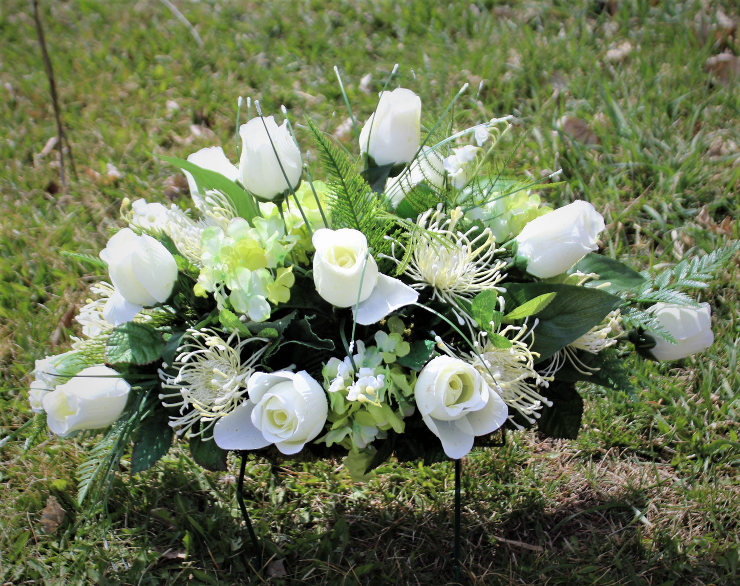 Silk and Fresh Cemetery Flowers